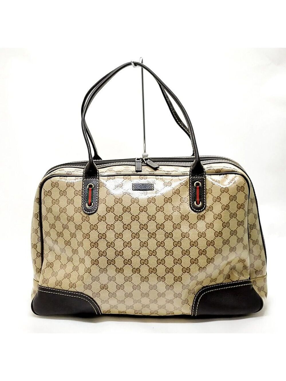 Gucci Hand Bag Sherry Line Brown PVC 693-042825